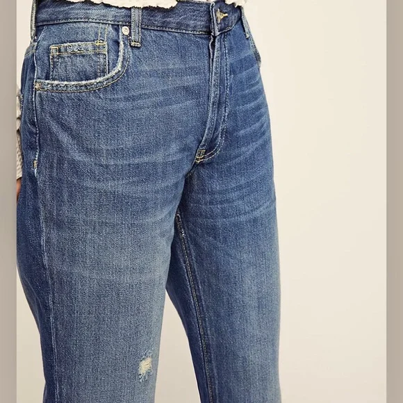 FREE PEOPLE Maggie Mid-Rise Straight-Leg Jeans - Picture 3 of 15